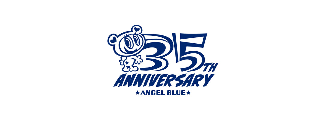 エンジェルブルーの35周年を記念した“発泡ロゴTシャツ”がご好評につき再販!