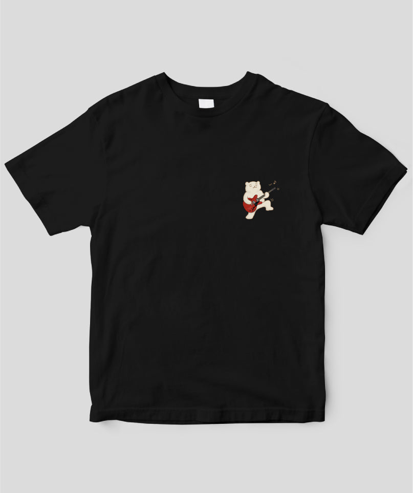 4小節単位ブルース著者のイラストTシャツ:Srandard Type