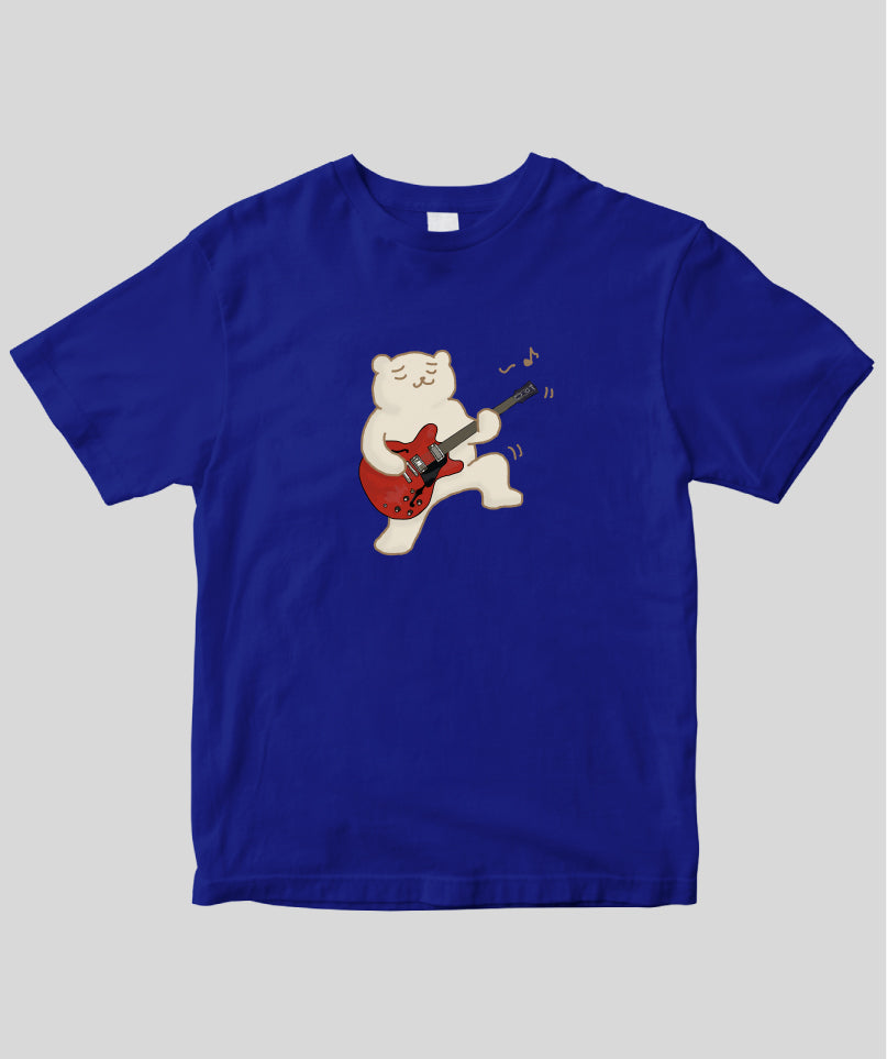 4小節単位ブルース著者のイラストTシャツ:CenterType