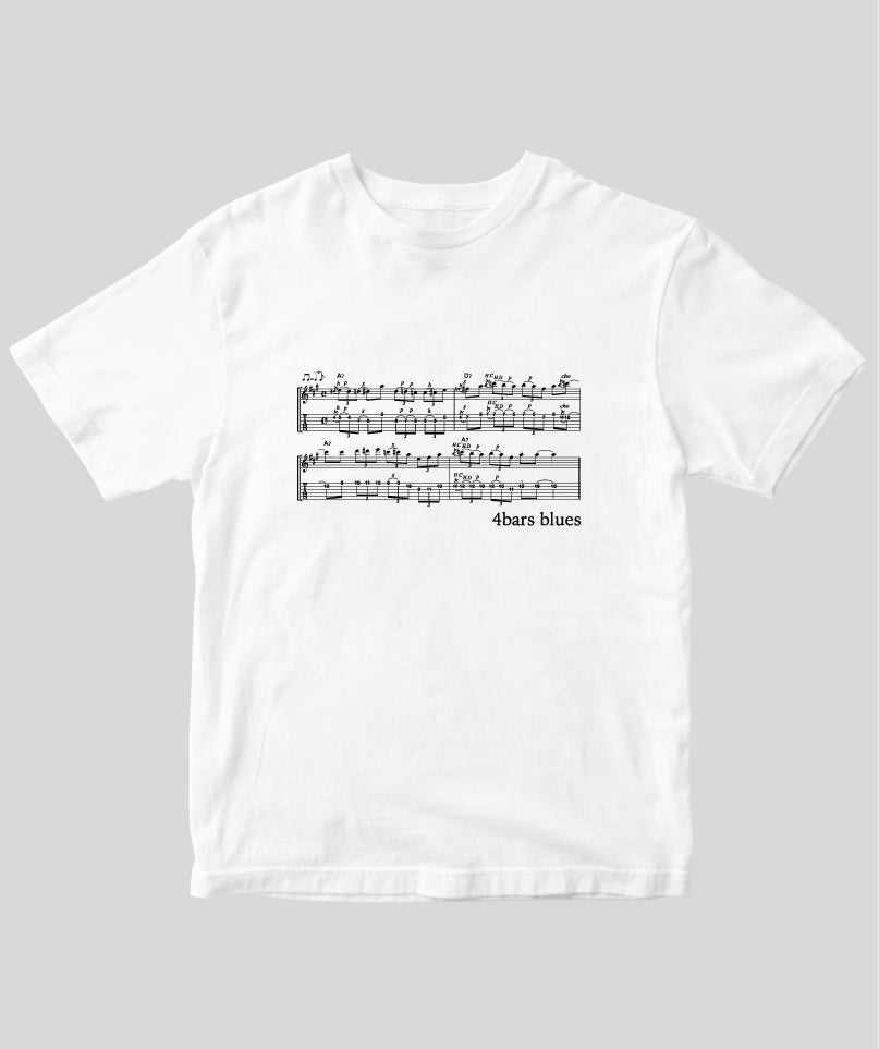 ブルース・ギター楽譜４小節のTシャツ：起奏 – T-OD（株式会社リットーミュージック T1010001032081）