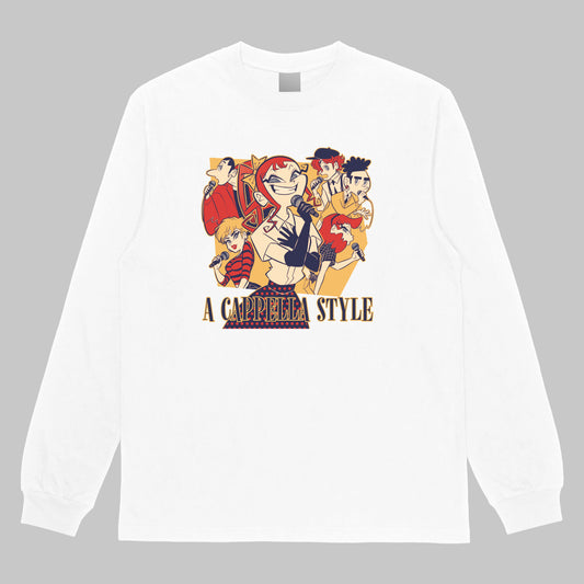 ・商品名: 『歌って上達! アカペラ・トレーニング・ブック』カバー長袖Tシャツ by ろっぷちょっぷ(デザインA)