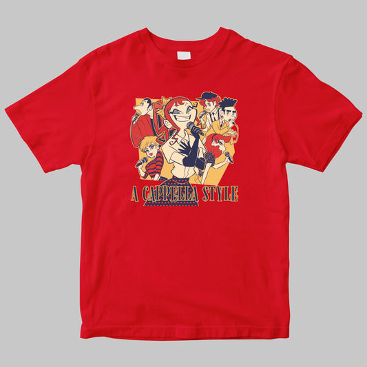 『歌って上達! アカペラ・トレーニング・ブック』カバー半袖Tシャツ by ろっぷちょっぷ(デザインA)