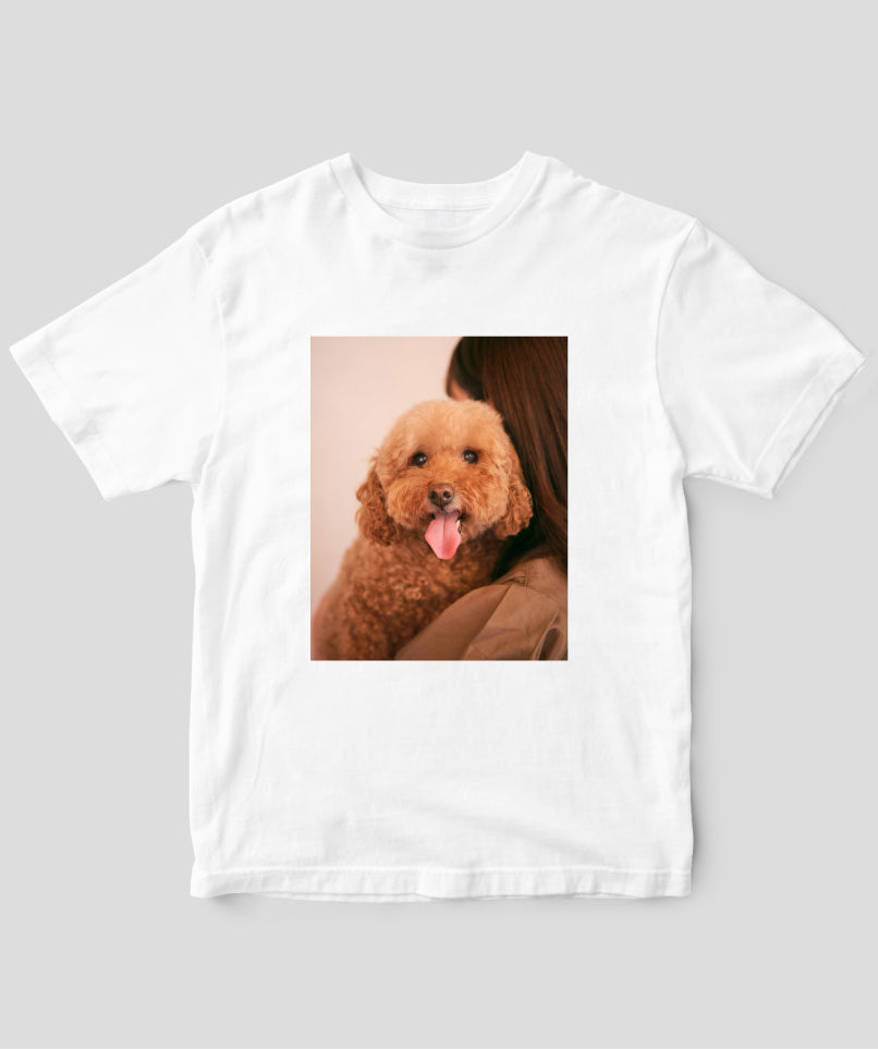 『愛犬まろんちゃんTシャツ/小玉梨々華(わーすた)』ロゴなし