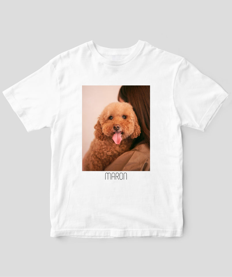 『愛犬まろんちゃんTシャツ/小玉梨々華(わーすた)』ロゴ入り