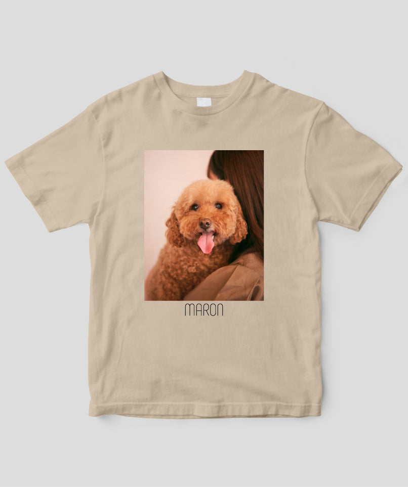 『愛犬まろんちゃんTシャツ/小玉梨々華(わーすた)』ロゴ入り