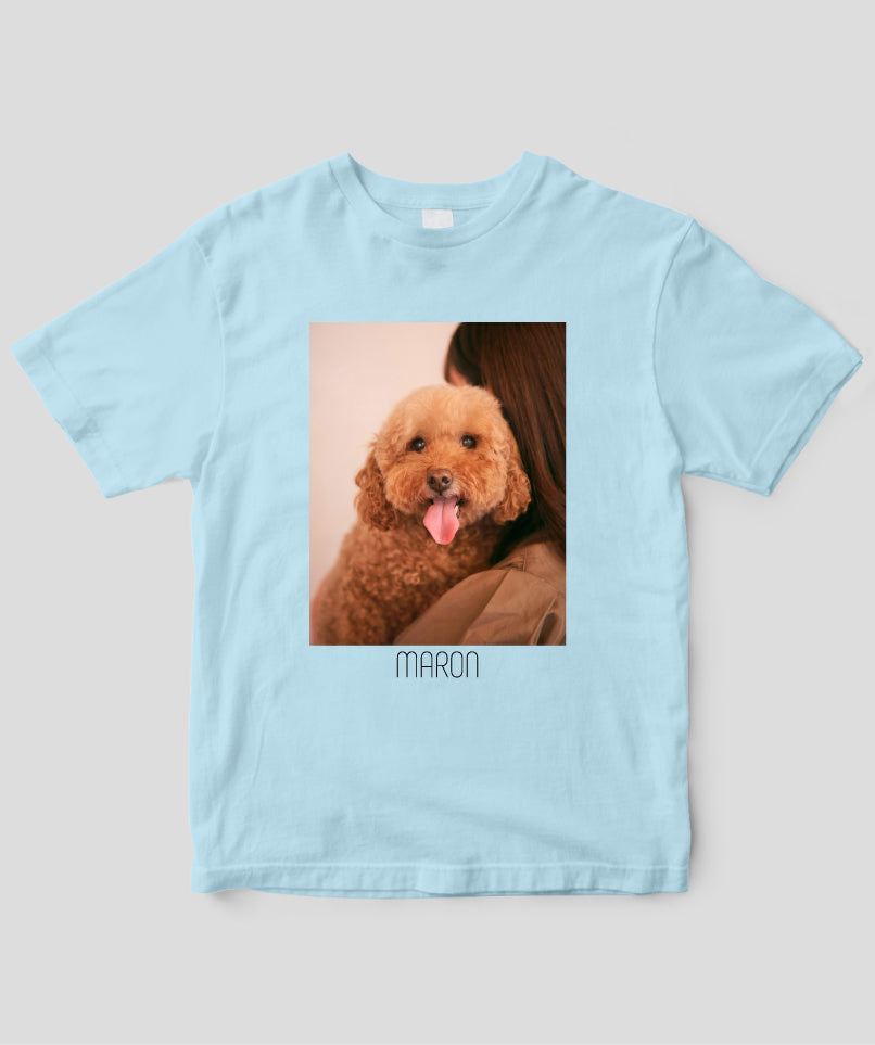 『愛犬まろんちゃんTシャツ/小玉梨々華(わーすた)』ロゴ入り
