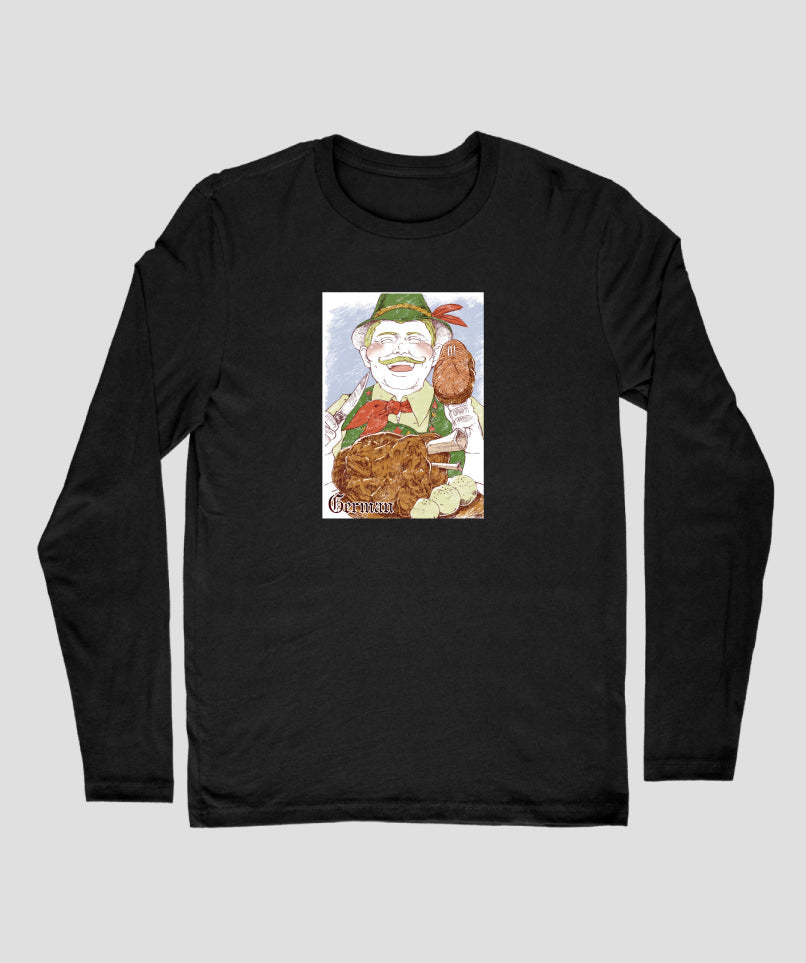 「シュヴァイネ・ハクセを食べるハインツ」 / 織田博子(ロンT)