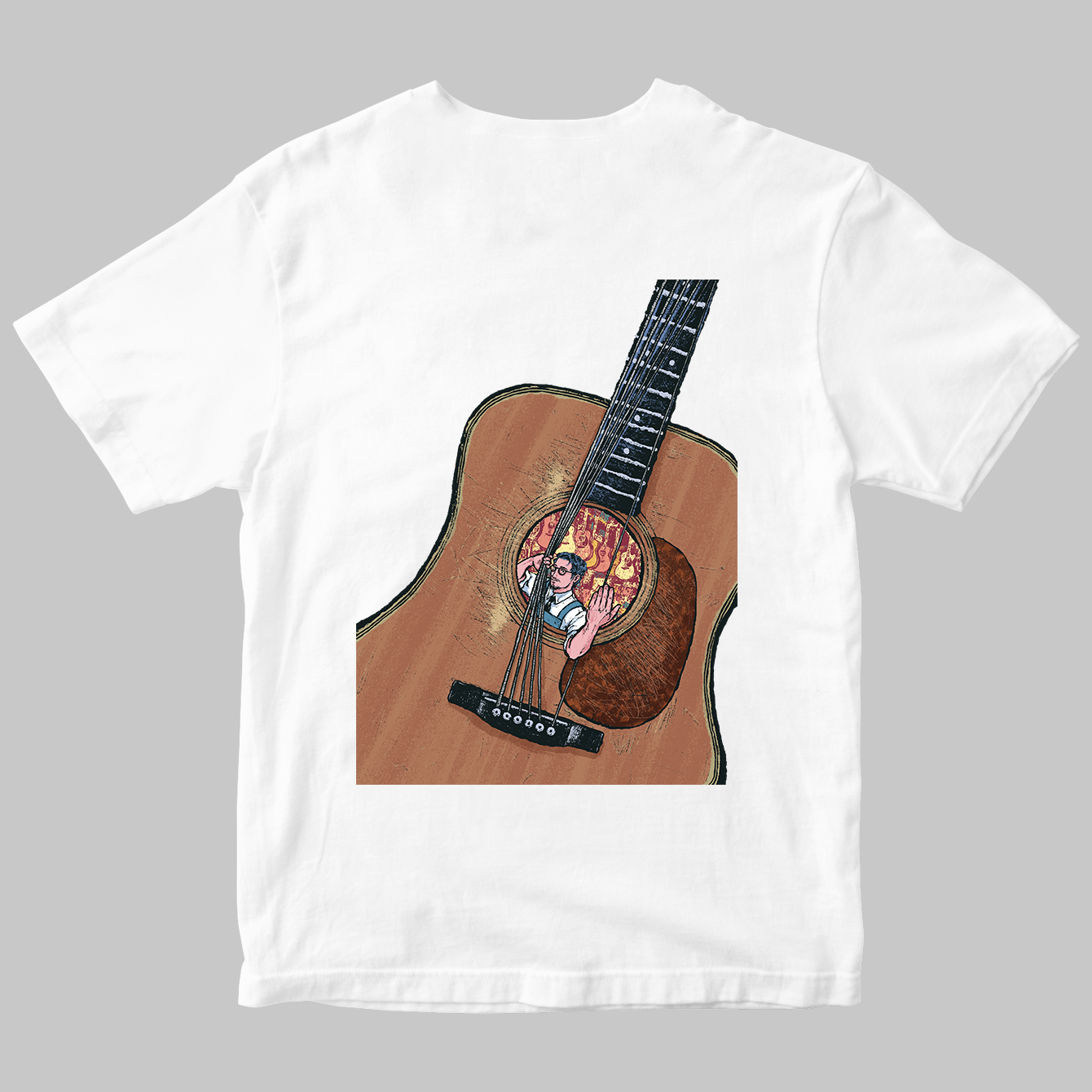 運命の1本を見つけるアコースティック・ギターTシャツ