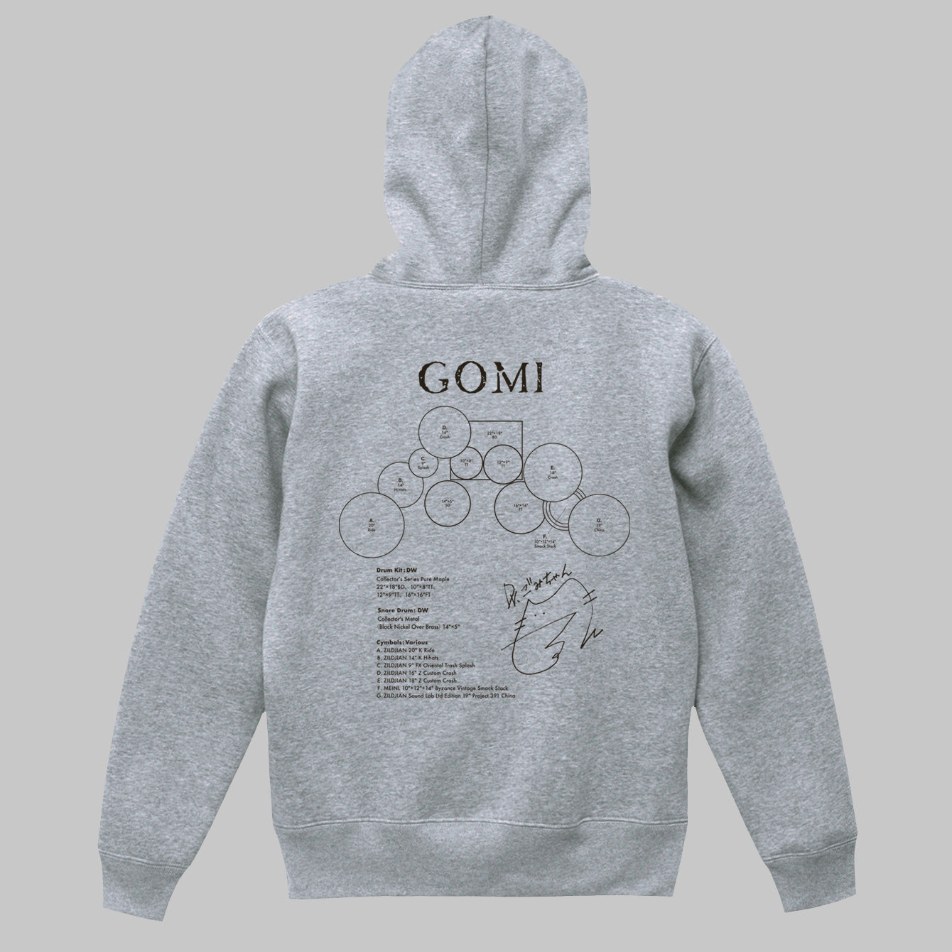 Drummer's Set Up Vol.33 GOMI “Hoodie”