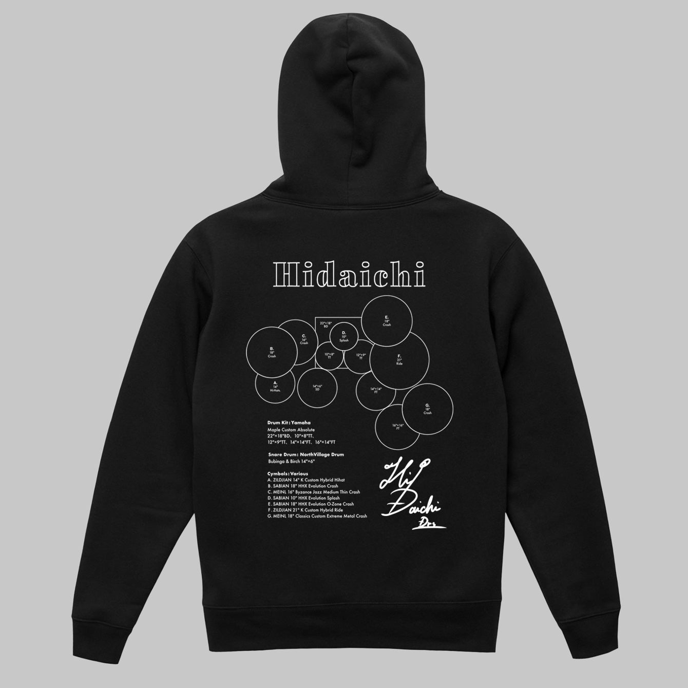 Drummer's Set Up Vol.31 肥田 大地 “Hoodie”