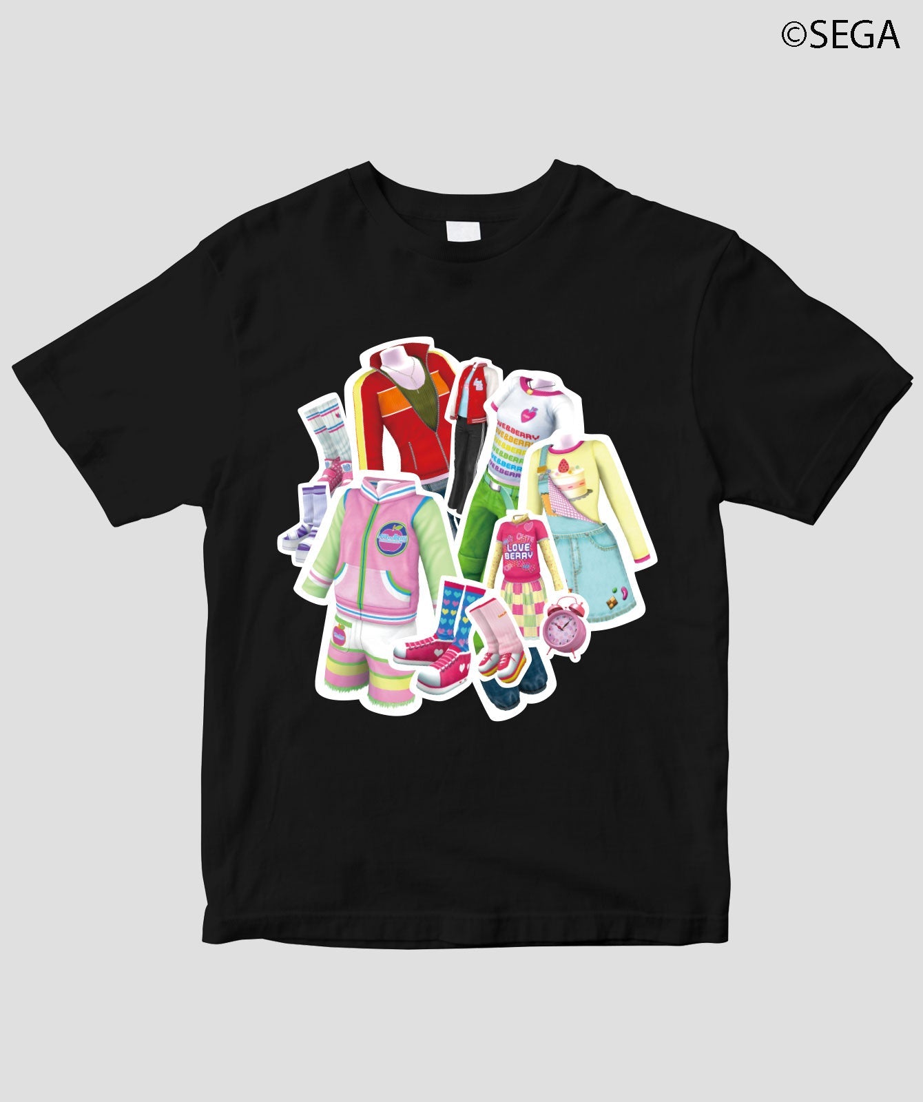 『オシャレ魔女 ラブ and ベリー コラージュTシャツB』