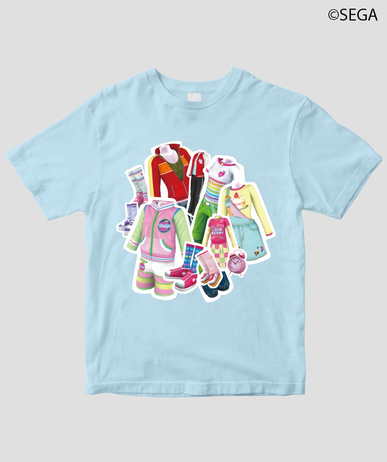 『オシャレ魔女 ラブ and ベリー コラージュTシャツB』