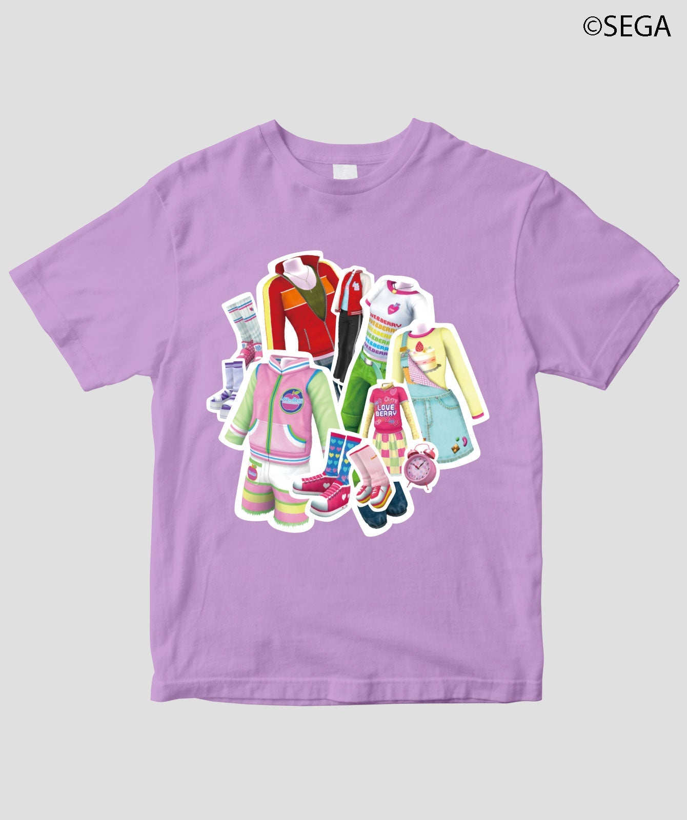 『オシャレ魔女 ラブ and ベリー コラージュTシャツB』