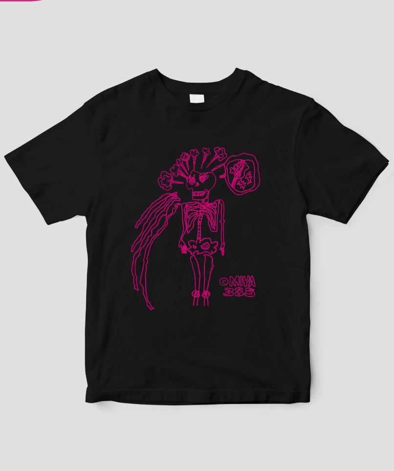 ベース・マガジン×MIYA(ZAZEN BOYS、385)「骸骨さんTシャツ」(半袖)