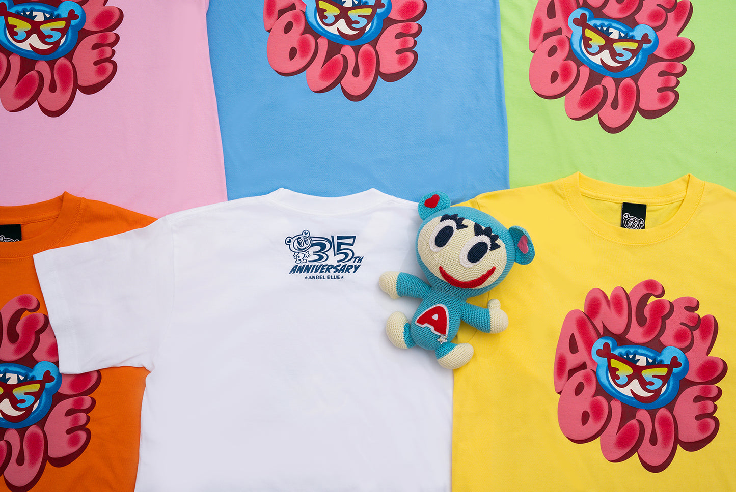 【再販】エンジェルブルー・ナカムラくん35周年 発泡ロゴTシャツ