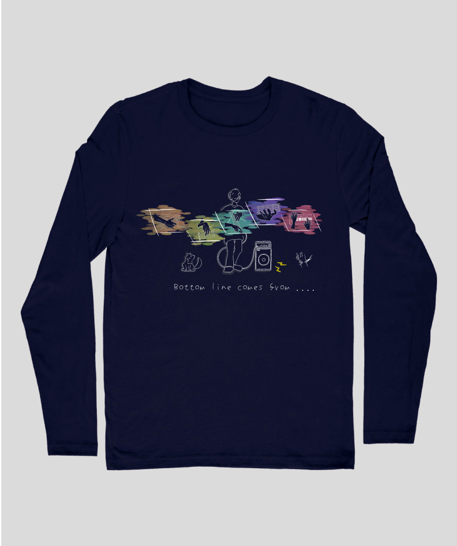 “Hands of Bassist”Tシャツ(長袖)