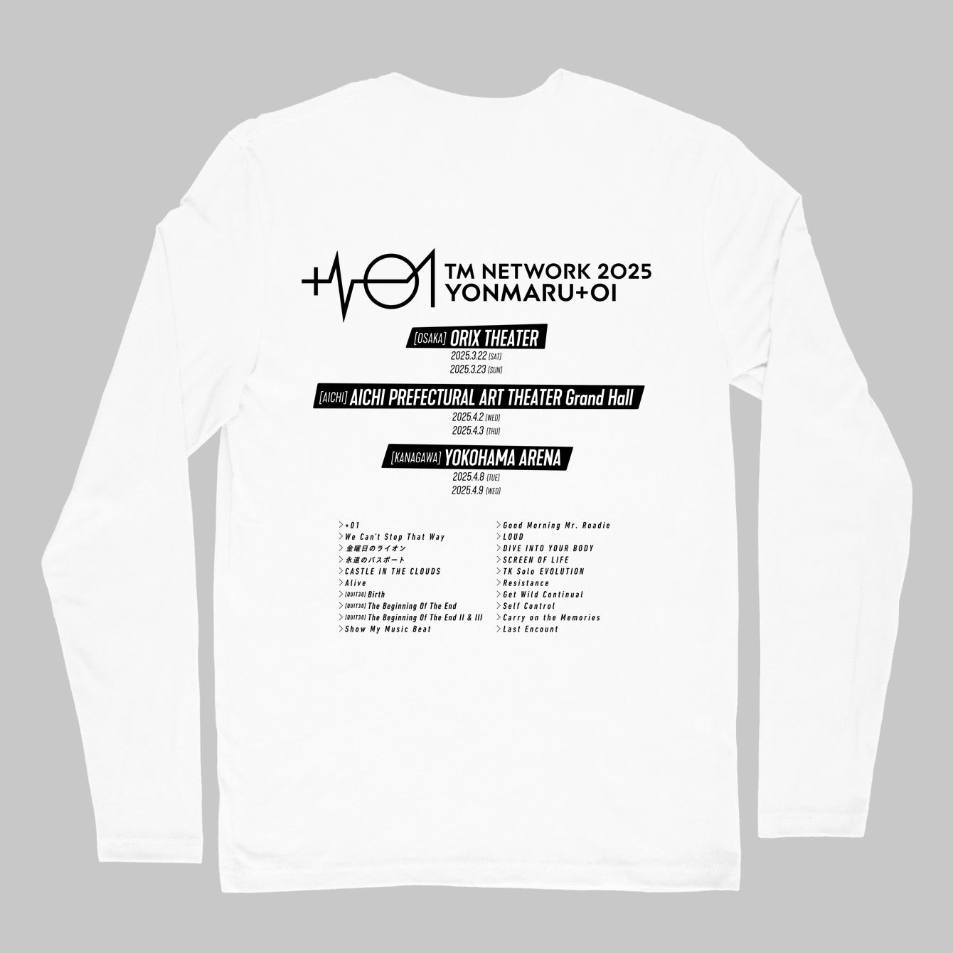 TM NETWORK 2025 YONMARU+01セットリスト・ロンT【期間限定:2025年12月31日まで】