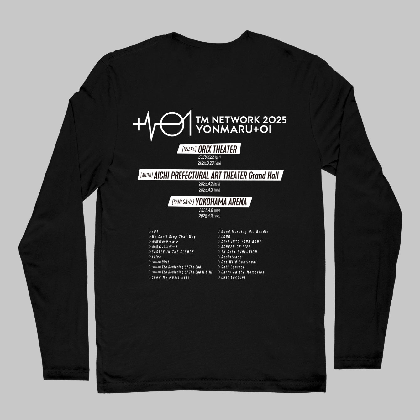 TM NETWORK 2025 YONMARU+01セットリスト・ロンT【期間限定:2025年12月31日まで】