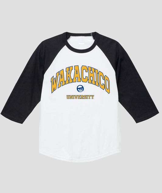 ワカチコ大学 ラグラン七分袖Tシャツ