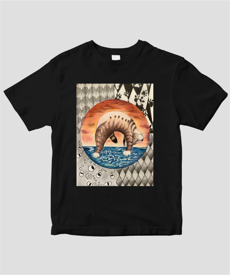 yoga猫・アーチのポーズ / 小林百合