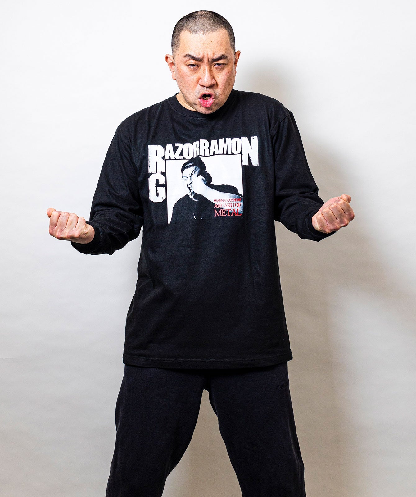 METAL HAMMER JAPAN Presents/レイザーラモンRG“ARUARU of METAL”ロング・スリーブ・シャツ