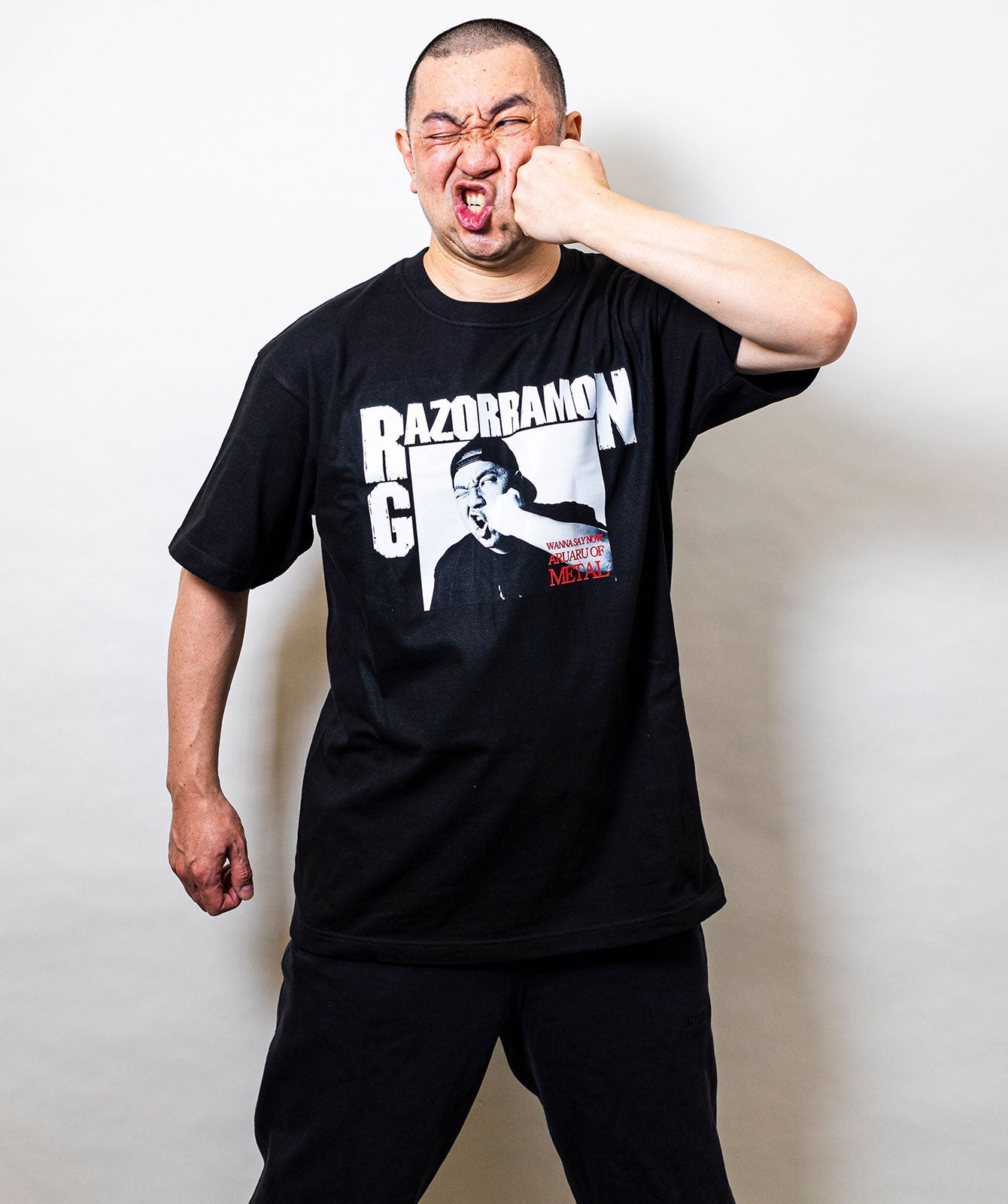 METAL HAMMER JAPAN Presents/レイザーラモンRG“ARUARU of METAL”Tシャツ