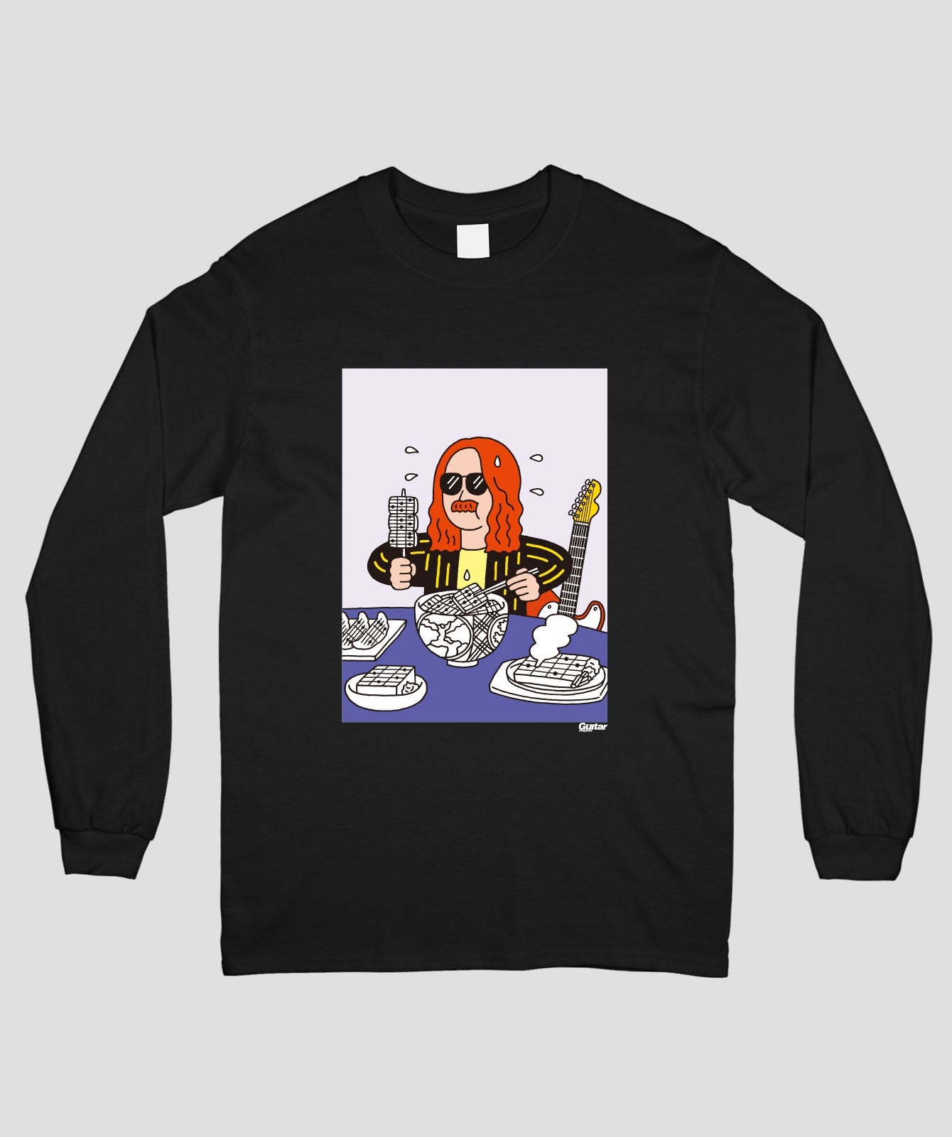 ギター・マガジン×朝野ペコ『ギター・コード飯バイキング』長袖Tシャツ Type A