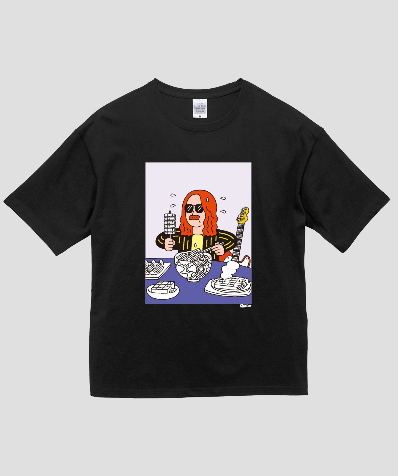 ギター・マガジン×朝野ペコ『ギター・コード飯バイキング』ビッグシルエット Tシャツ Type A