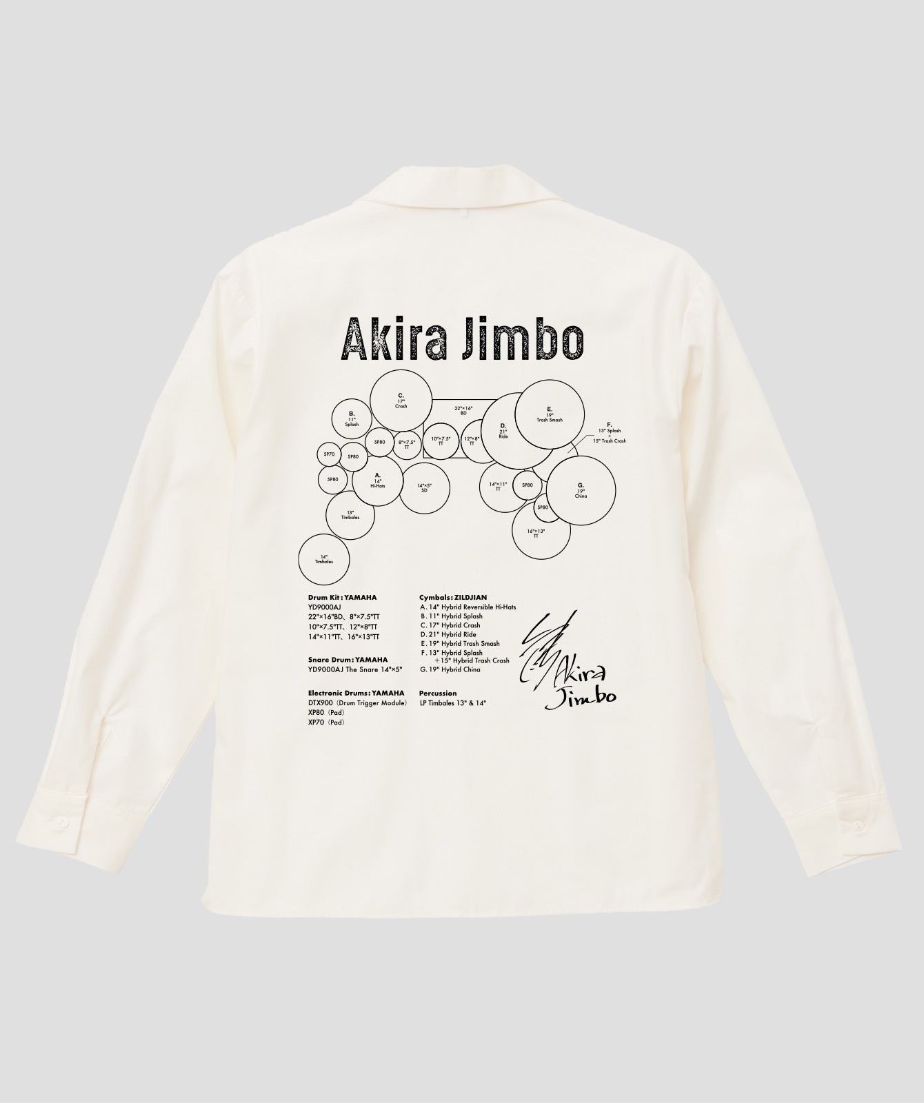 Drummer's Set Up Vol.01 神保 彰 “Long Sleeve Shirt” 期間限定