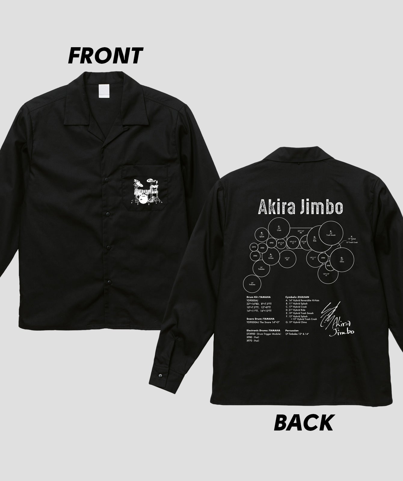 Drummer's Set Up Vol.01 神保 彰 “Long Sleeve Shirt” 期間限定