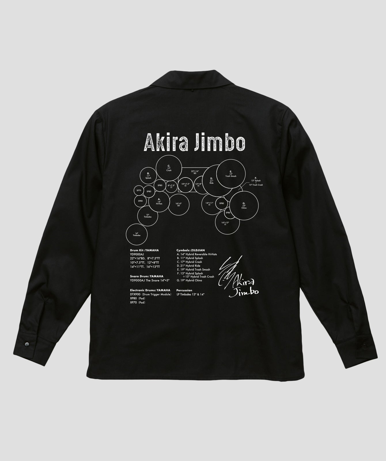 Drummer's Set Up Vol.01 神保 彰 “Long Sleeve Shirt” 期間限定