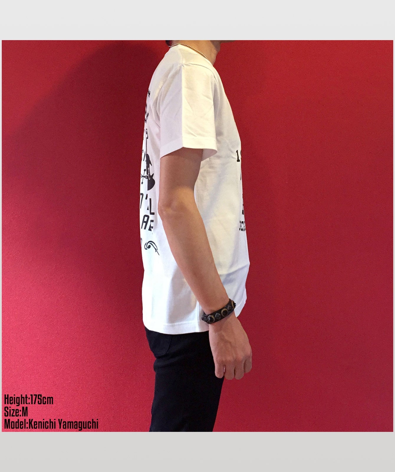 ヒョウ柄エフホールTシャツ ホワイト