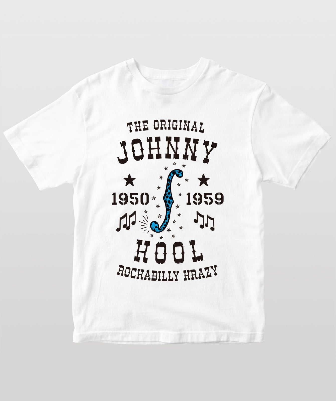 ヒョウ柄エフホールTシャツ ホワイト