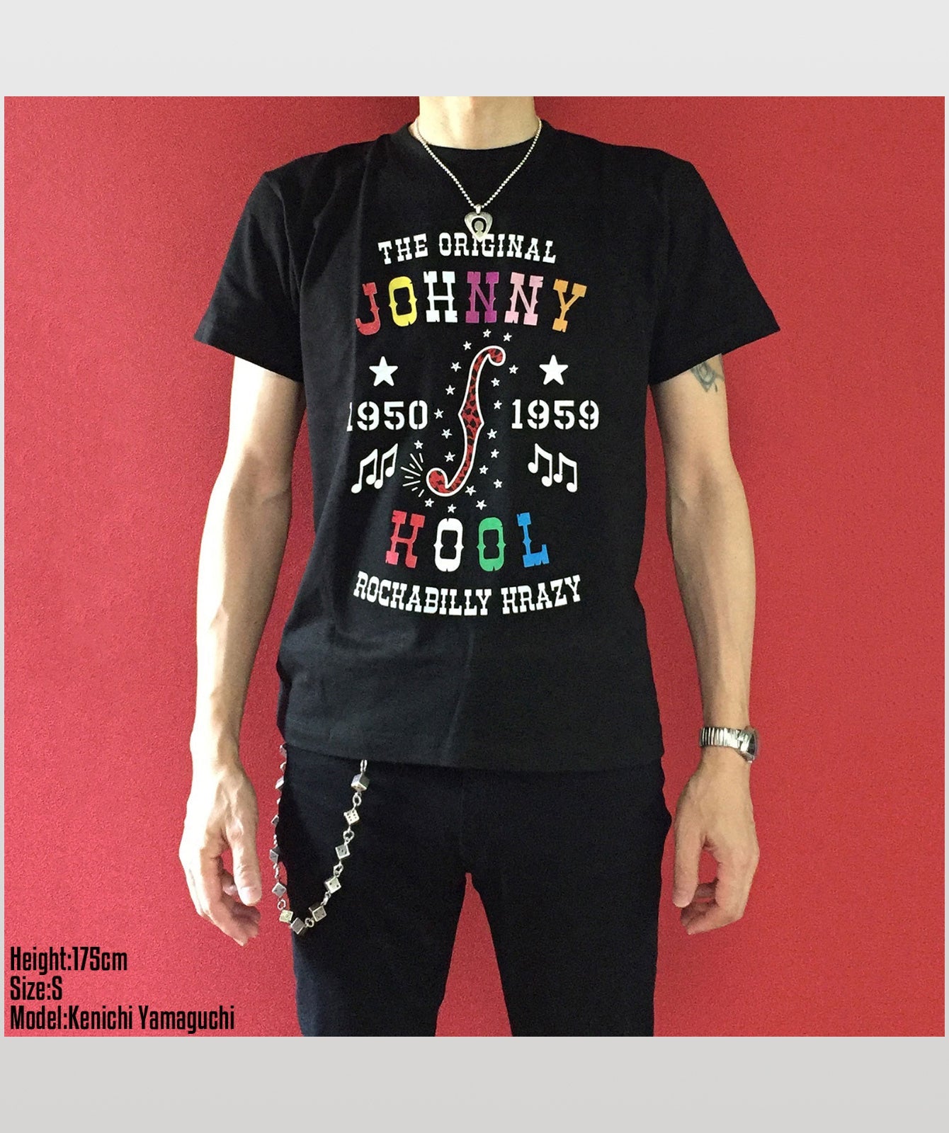 ヒョウ柄エフホールTシャツ ホワイト