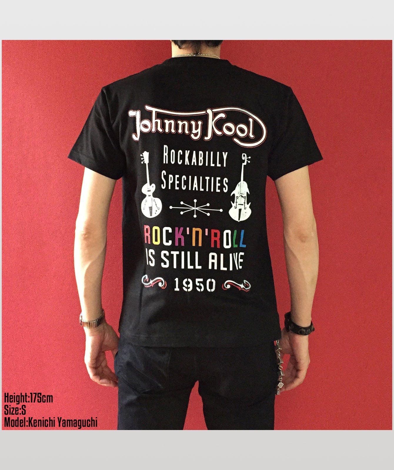 ヒョウ柄エフホールTシャツ ホワイト