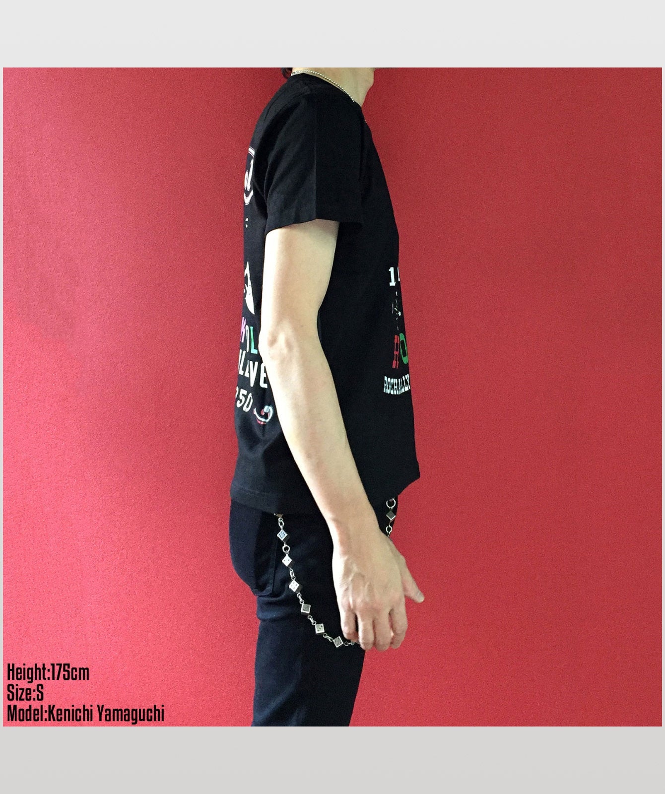 ヒョウ柄エフホールTシャツ ホワイト