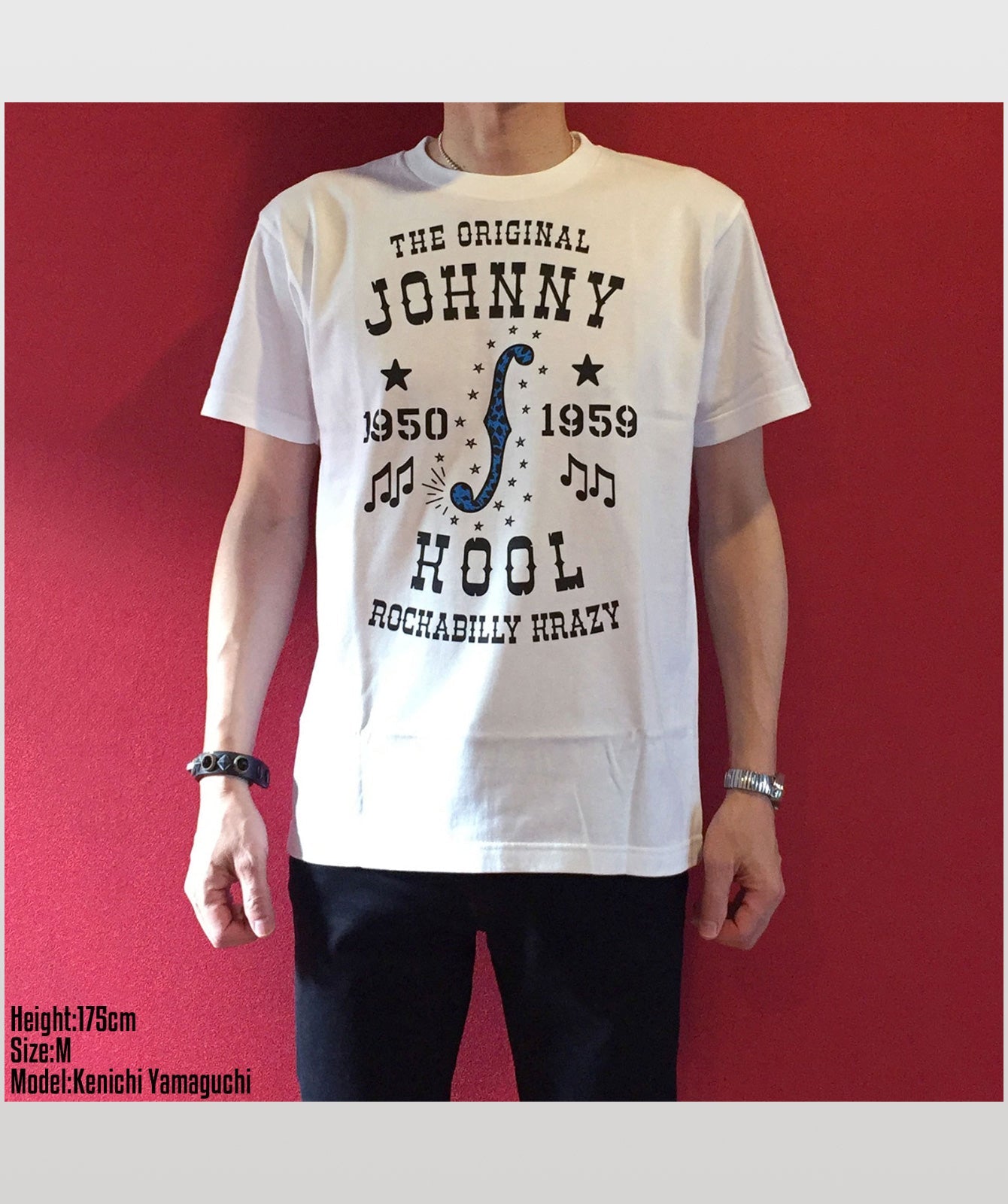 ヒョウ柄エフホールTシャツ ホワイト