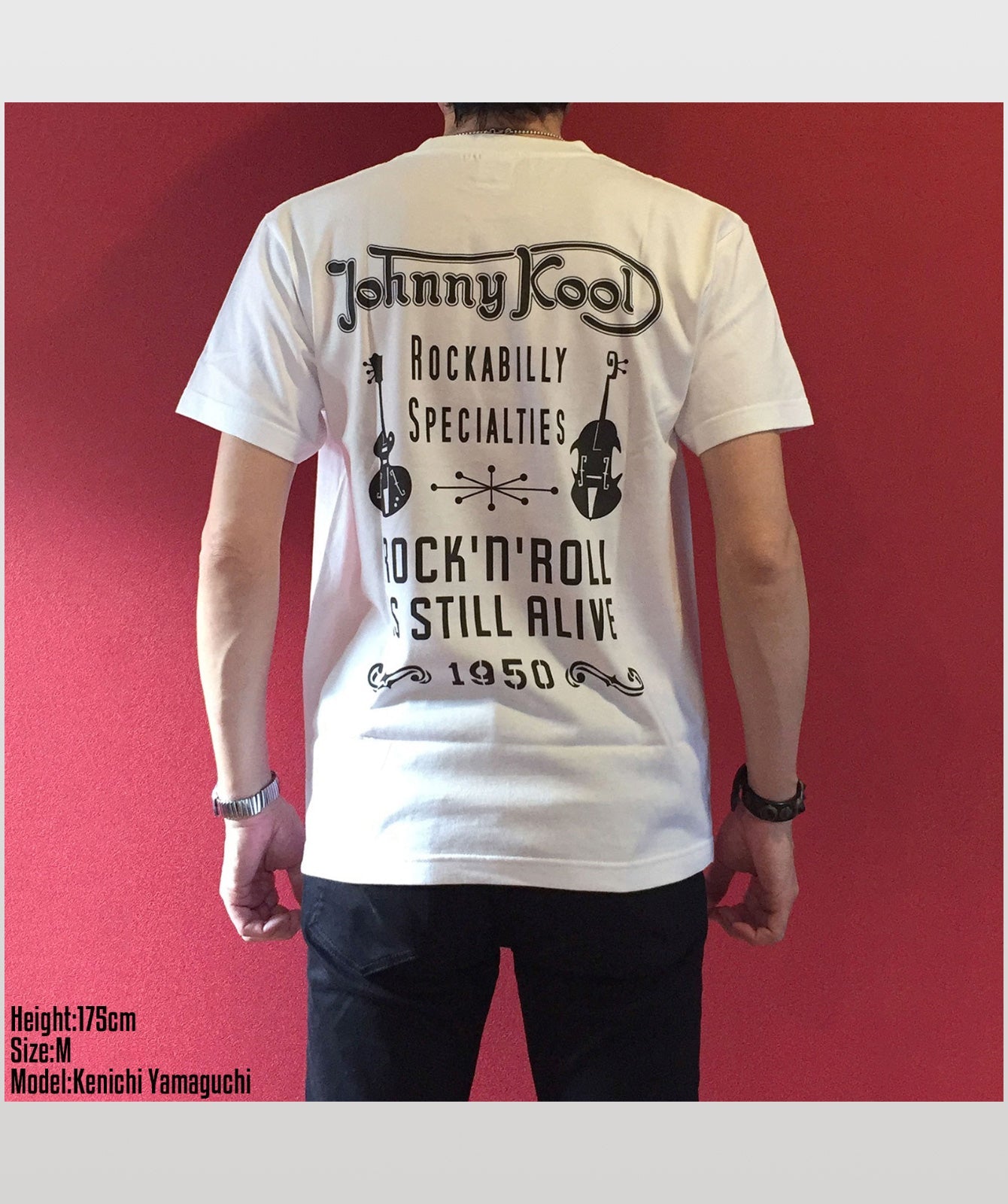 ヒョウ柄エフホールTシャツ ホワイト