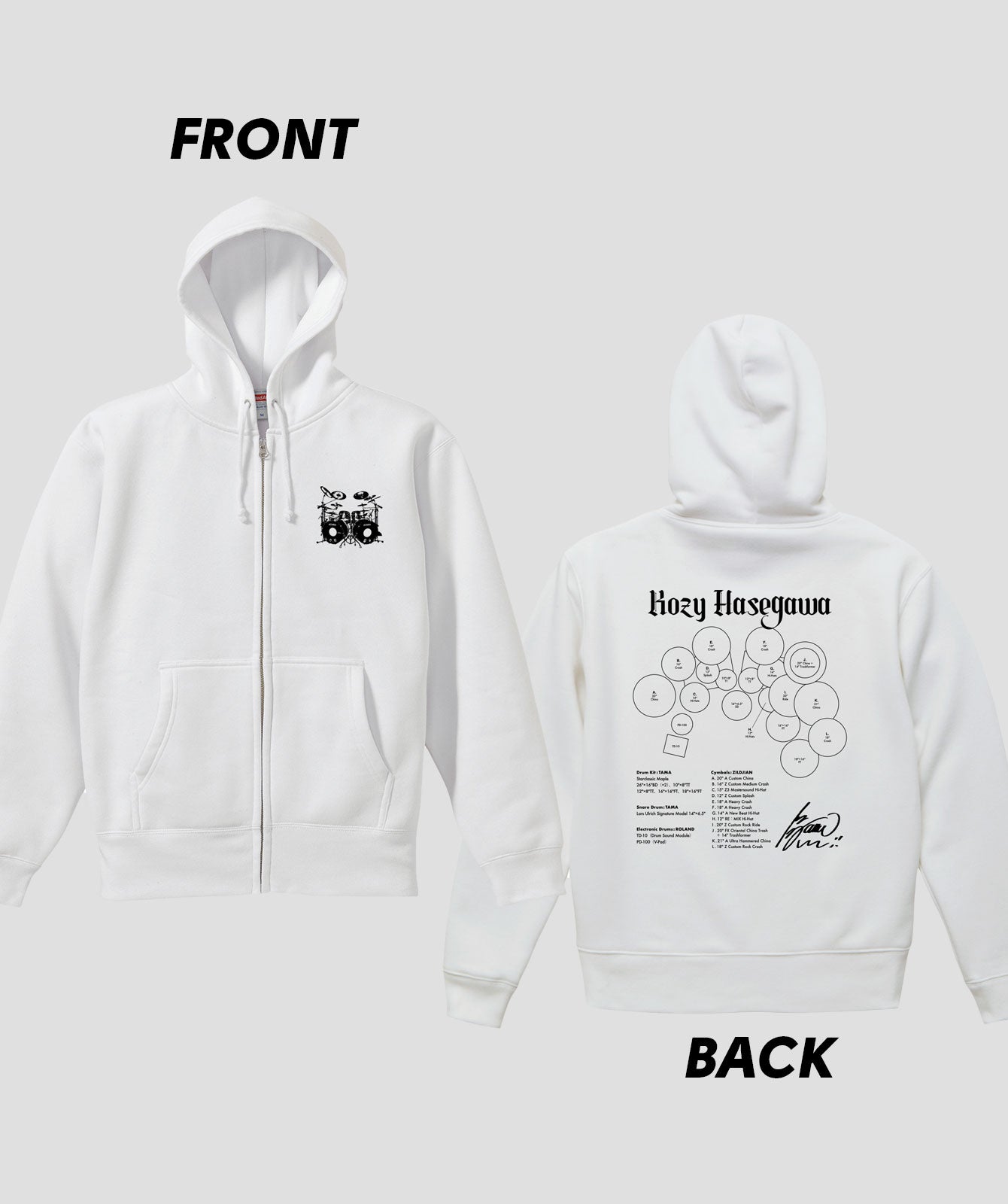 Drummer's Set Up Vol.03 長谷川 浩二 “Hoodie”