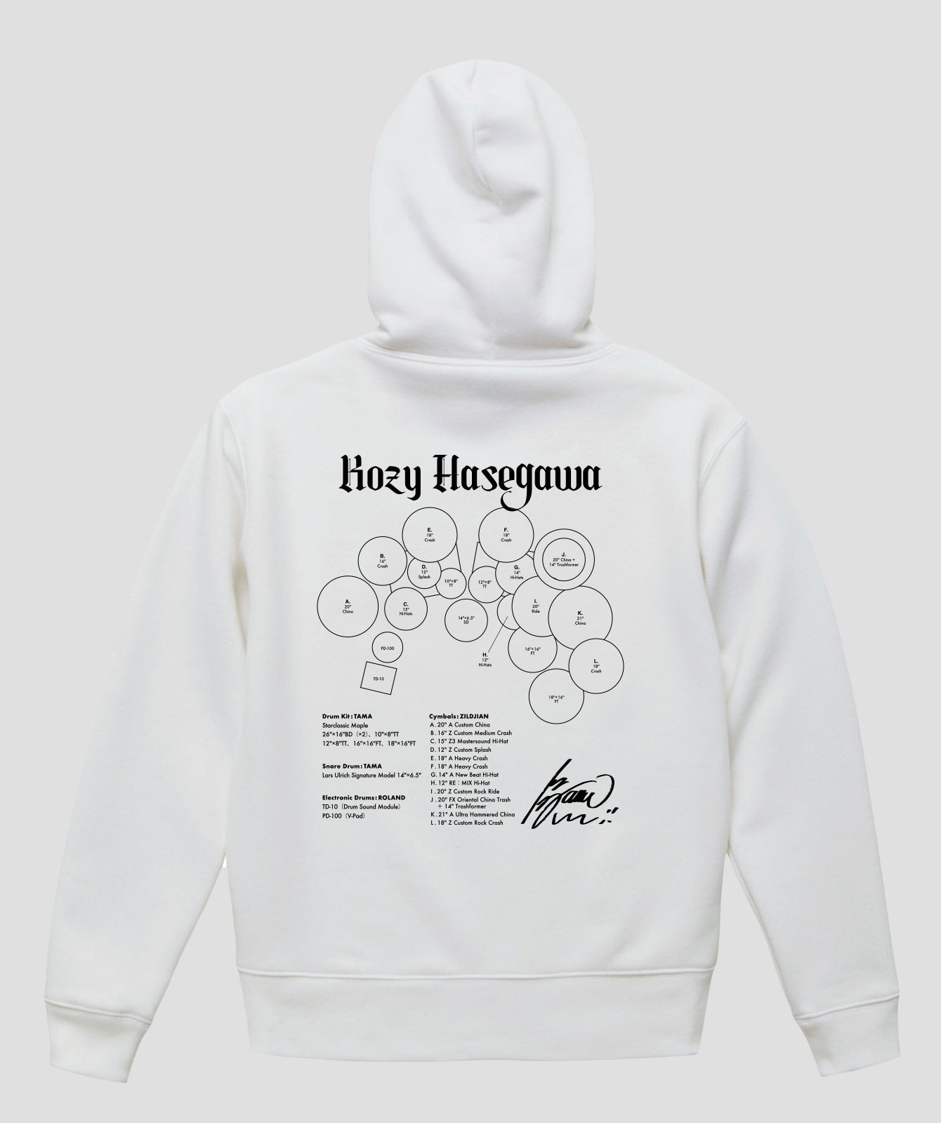 Drummer's Set Up Vol.03 長谷川 浩二 “Hoodie”