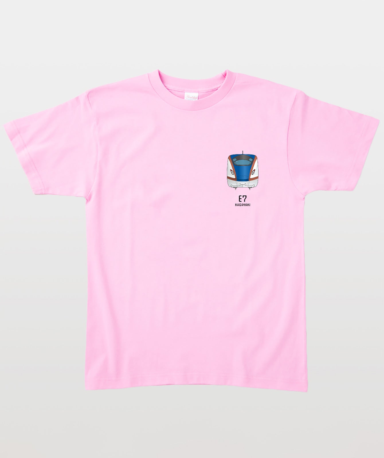 電車の顔図鑑Tシャツ E7系かがやき Type B