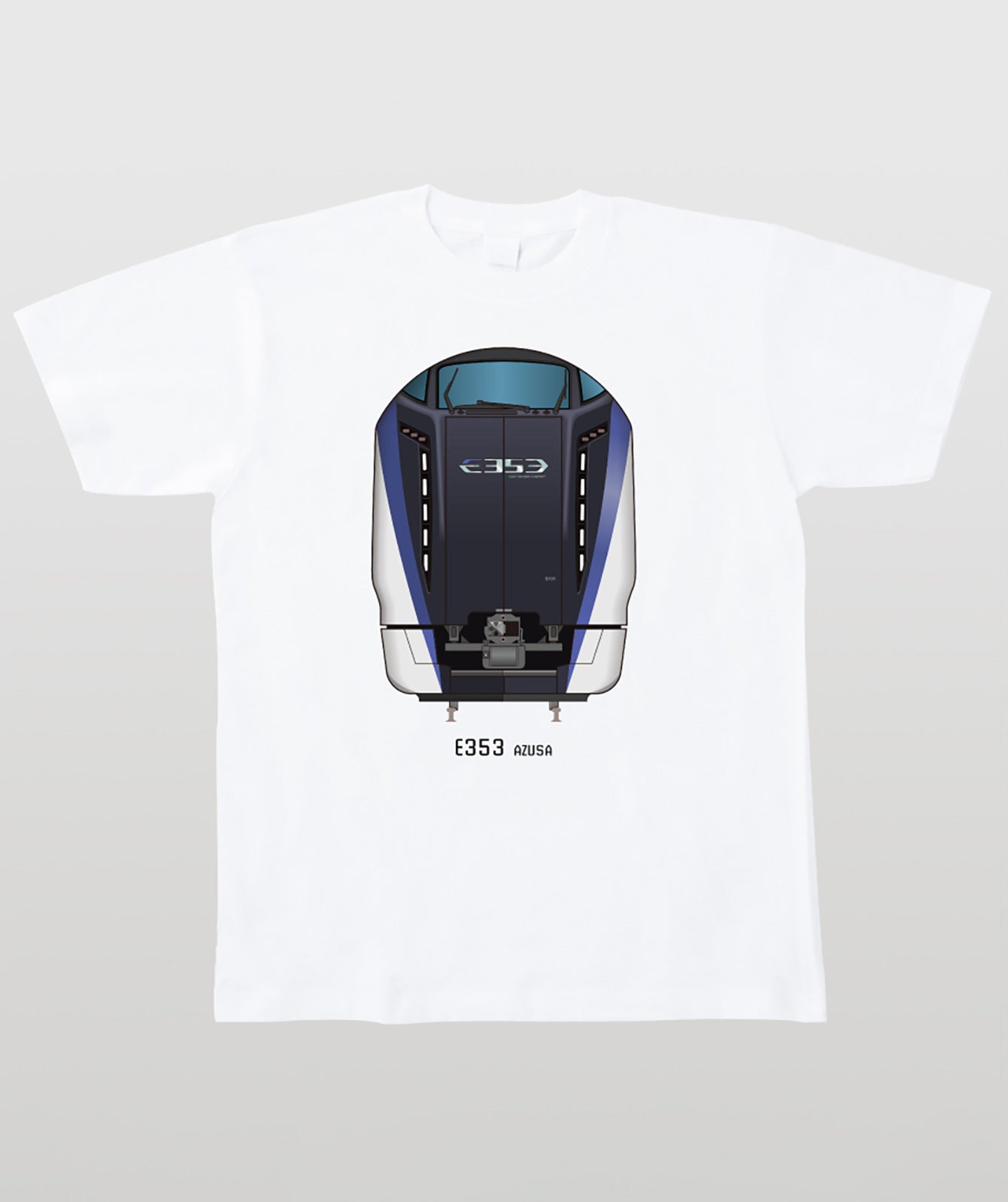 電車の顔図鑑Tシャツ E353系あずさ Type A