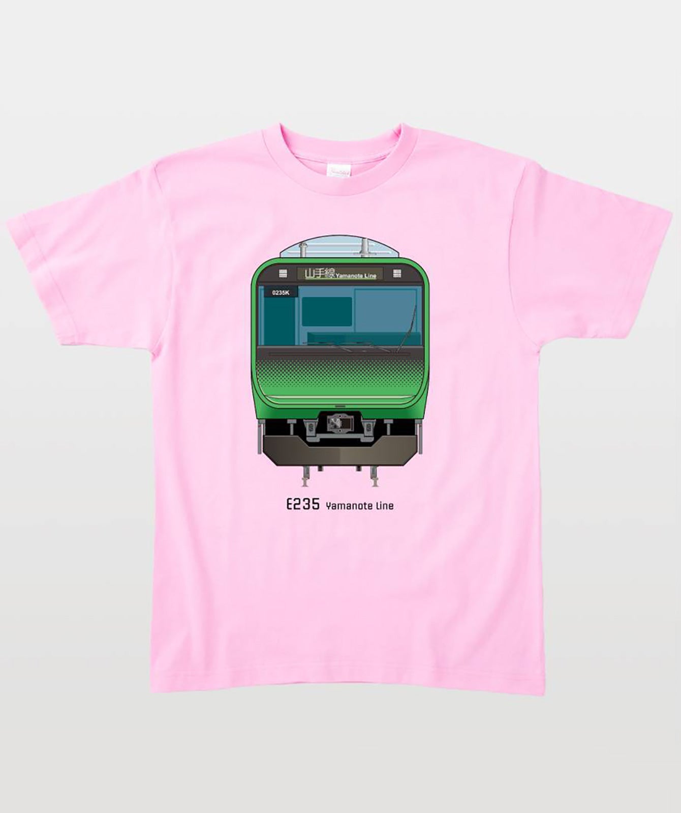 電車の顔図鑑Tシャツ E235系山手線 Type A