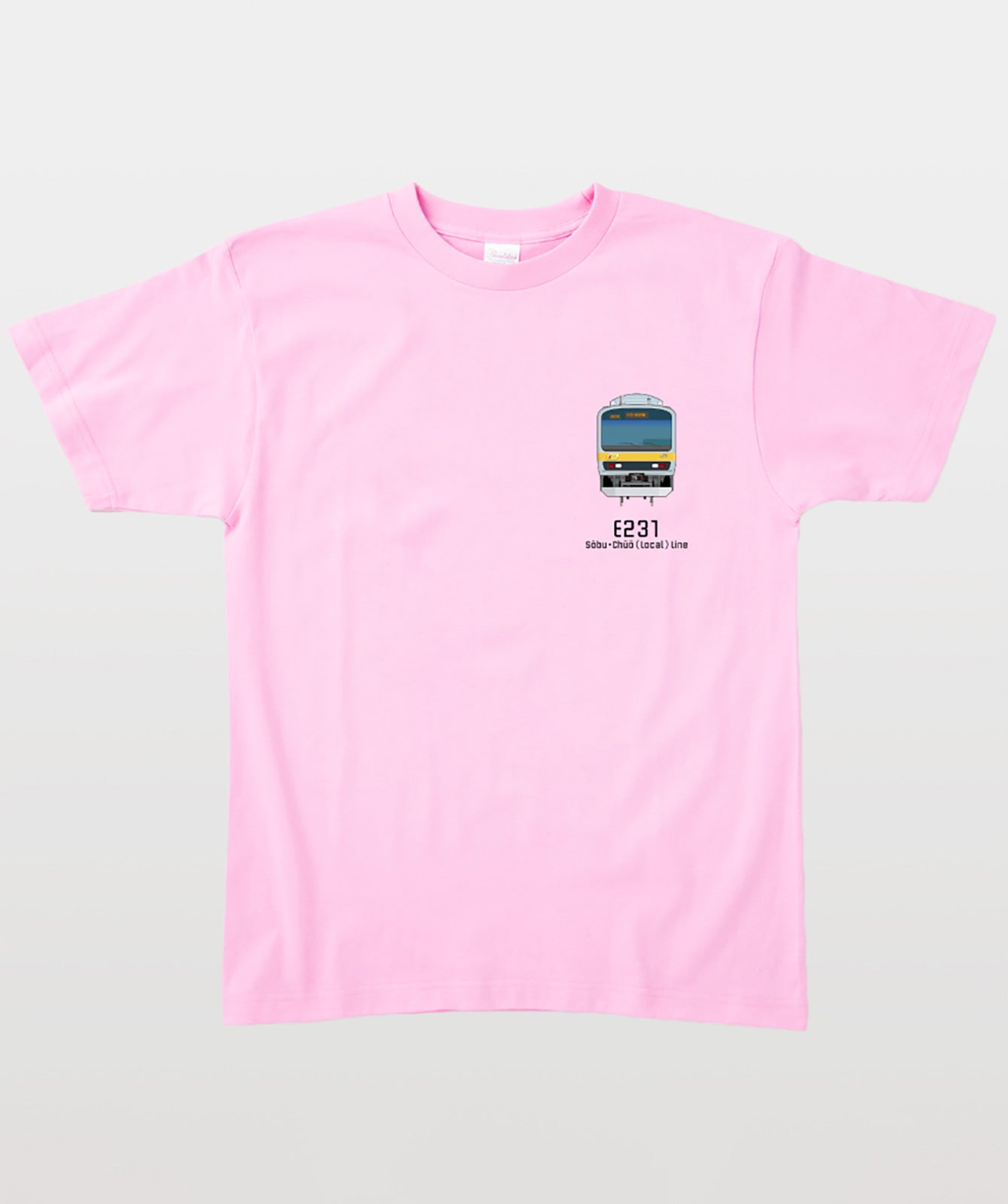 電車の顔図鑑Tシャツ E231系総武中央緩行線 Type B