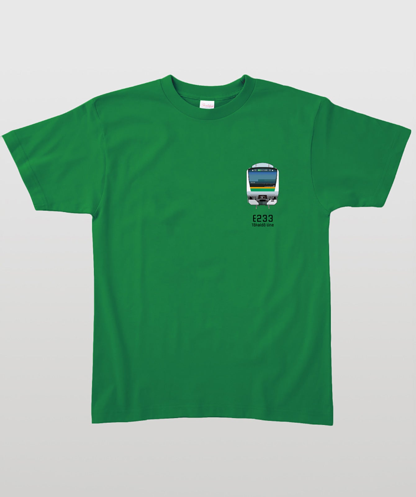 電車の顔図鑑Tシャツ E233系東海道線 Type B