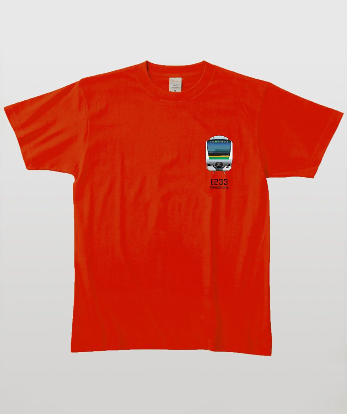 電車の顔図鑑Tシャツ E233系東海道線 Type B