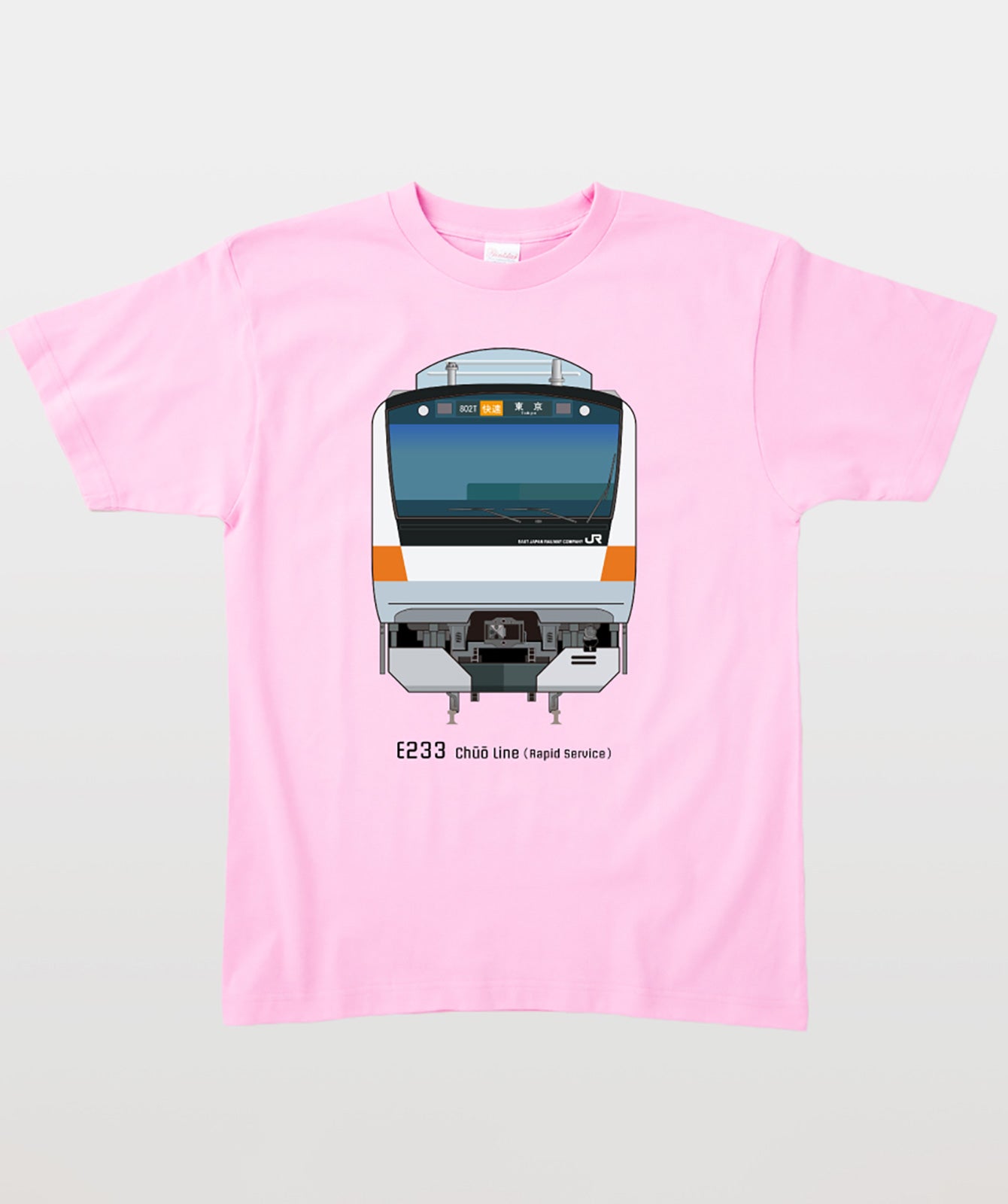 電車の顔図鑑Tシャツ E233系中央線快速 Type A