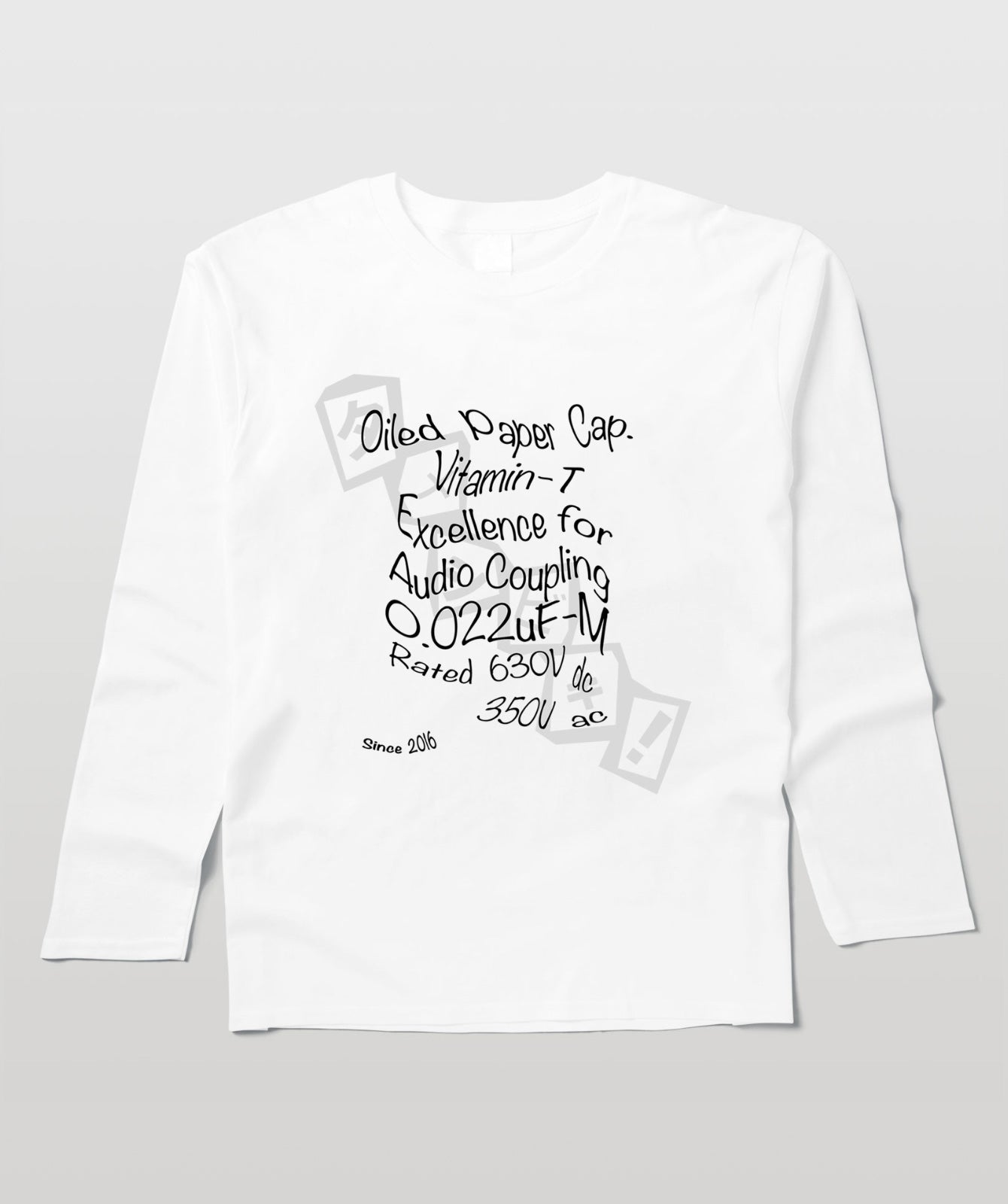 タメシビキ!(コンデンサーVer.1)・長袖Tシャツ