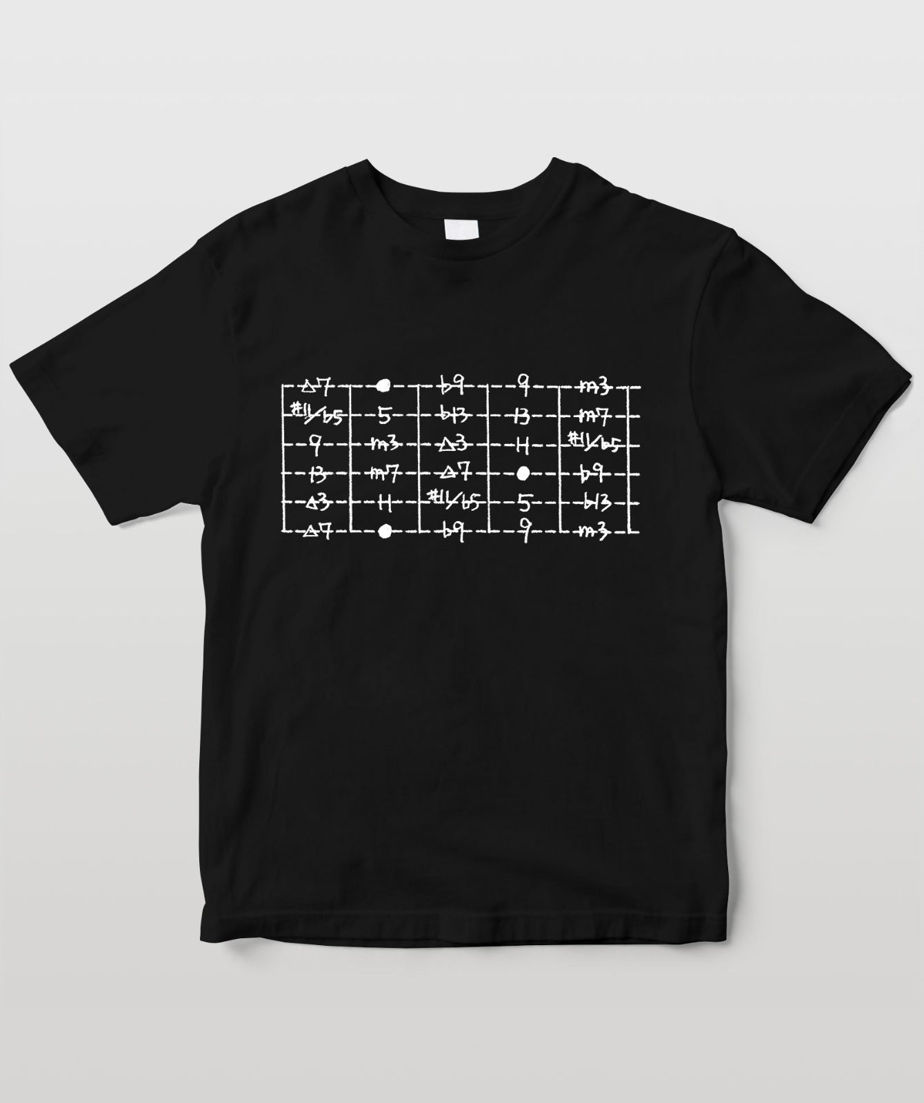 指板の音程暗記Tシャツ