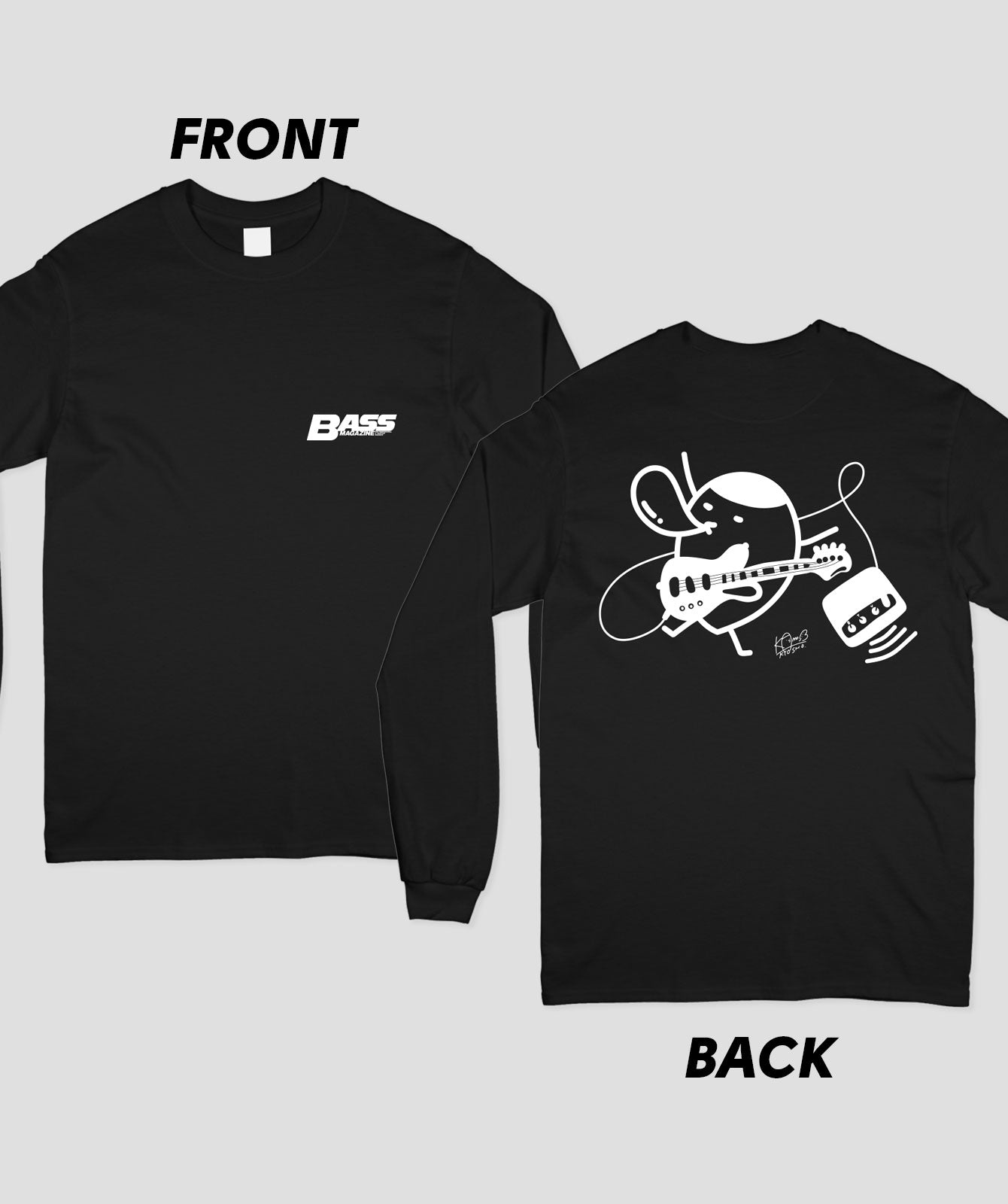 「ベース鶴ちゃん」長袖Tシャツ